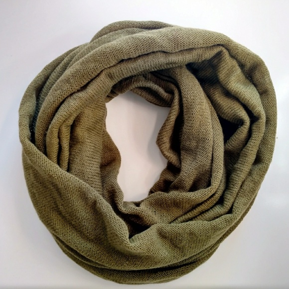 Olive Green Infinity Scarf - Picture 1 of 5